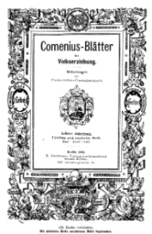 Comenius-Blätter für Volkserziehung, Mai - Juni 1900, VIII Jahrgang, Heft. 5-6