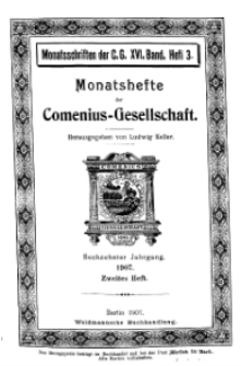 Monatshefte der Comenius-Gesellschaft, 15. März 1907, 16. Band, Heft 2