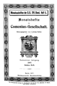 Monatshefte der Comenius-Gesellschaft, 15. Mai 1907, 16. Band, Heft 3