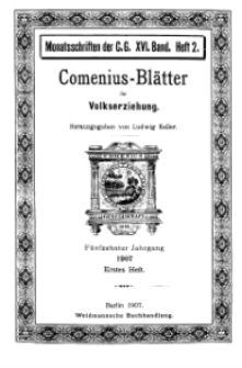 Comenius-Blätter für Volkserziehung, 15. Februar 1907, XV Jahrgang, Heft 1