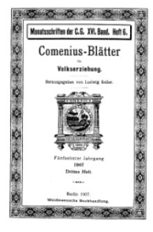 Comenius-Blätter für Volkserziehung, 15. Juni 1907, XV Jahrgang, Heft 3