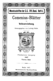 Comenius-Blätter für Volkserziehung, 15. Oktober 1907, XV Jahrgang, Heft 4