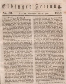 Elbinger Zeitung, No. 68 Sonnabend, 16. Juni 1849