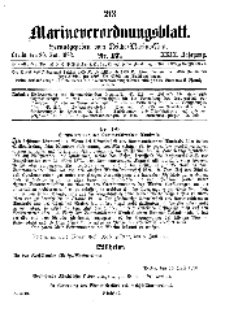 Marineverordnungsblatt, Nr.17, 1898