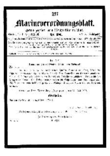 Marineverordnungsblatt, Nr.18, 1898