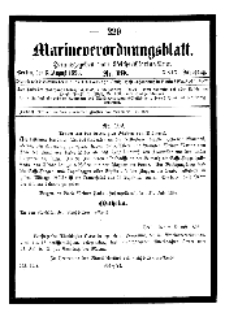 Marineverordnungsblatt, Nr.19, 1898