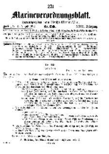 Marineverordnungsblatt, Nr.20, 1898
