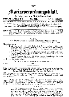 Marineverordnungsblatt, Nr.21, 1898