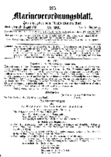 Marineverordnungsblatt, Nr.22, 1898