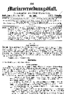 Marineverordnungsblatt, Nr.27, 1898