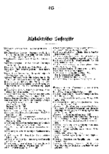 Alphabetisches Sachregister 1898