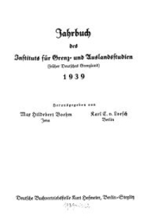 Jahrbuch des Instituts f&uuml;r Grenz- und Auslandsstudien