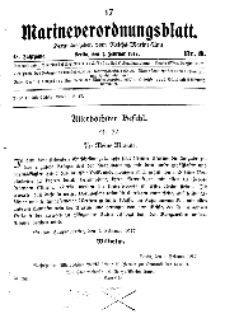 Marineverordnungsblatt, Nr. 3, 1917