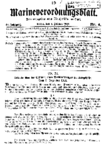 Marineverordnungsblatt, Nr. 4, 1917