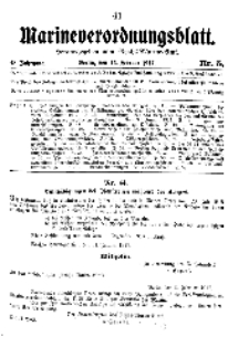 Marineverordnungsblatt, Nr. 5, 1917