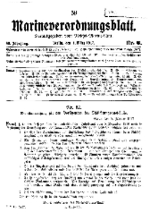 Marineverordnungsblatt, Nr. 6, 1917