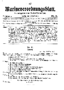 Marineverordnungsblatt, Nr.8, 1917