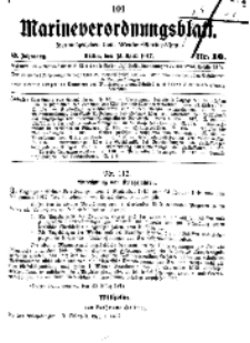 Marineverordnungsblatt, Nr.10, 1917
