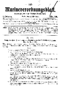 Marineverordnungsblatt, Nr.12, 1917