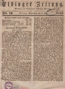 Elbinger Zeitung, No. 78 Donnerstag, 3. Juli 1845