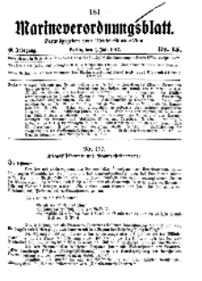 Marineverordnungsblatt, Nr.15, 1917