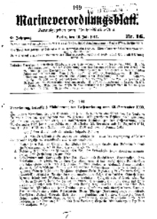 Marineverordnungsblatt, Nr.16, 1917