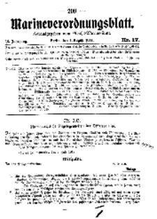 Marineverordnungsblatt, Nr.17, 1917