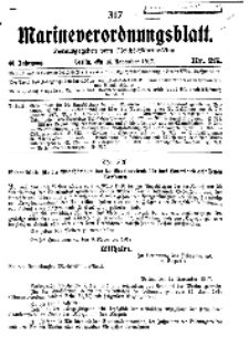 Marineverordnungsblatt, Nr.25, 1917
