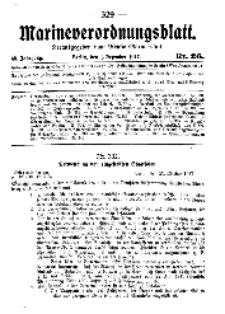 Marineverordnungsblatt, Nr.26, 1917