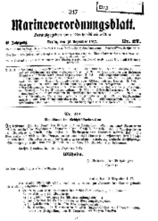 Marineverordnungsblatt, Nr.27, 1917