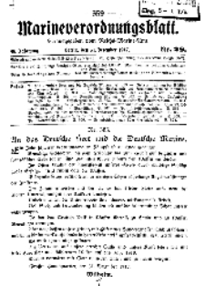 Marineverordnungsblatt, Nr.28, 1917