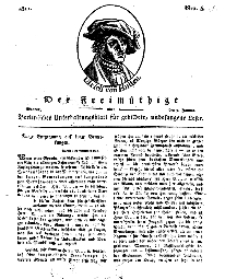 Der Freimüthige, oder Berlinisches Unterhaltungsblatt für gebildete, unbefangene Leser, 7 Januar 1811, Nr. 5