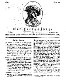 Der Freimüthige, oder Berlinisches Unterhaltungsblatt für gebildete, unbefangene Leser, 29 Januar 1811, Nr. 21