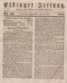 Elbinger Zeitung, No. 82 Sonnabend, 12. Juli 1845