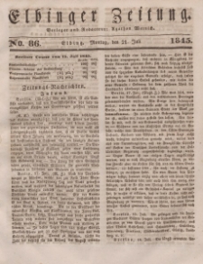 Elbinger Zeitung, No. 86 Montag, 21. Juli 1845