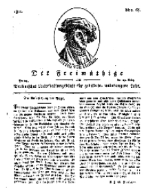 Der Freimüthige, oder Berlinisches Unterhaltungsblatt für gebildete, unbefangene Leser, 29 März 1811, Nr. 63