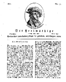 Der Freimüthige, oder Berlinisches Unterhaltungsblatt für gebildete, unbefangene Leser, 13 April 1811, Nr. 74