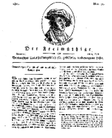 Der Freimüthige, oder Berlinisches Unterhaltungsblatt für gebildete, unbefangene Leser, 18 April 1811, Nr. 77