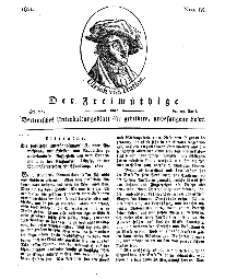 Der Freimüthige, oder Berlinisches Unterhaltungsblatt für gebildete, unbefangene Leser, 29 April 1811, Nr. 85