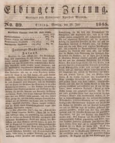 Elbinger Zeitung, No. 89 Montag, 28. Juli 1845