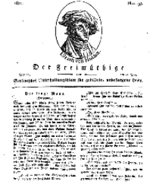 Der Freimüthige, oder Berlinisches Unterhaltungsblatt für gebildete, unbefangene Leser, 13 Mai 1811, Nr. 95