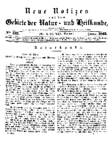Neue Notizen aus dem Gebiete der Natur- und Heilkunde, 1843 (Bd. XXV, nr 4), Januar - No 532