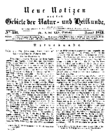 Neue Notizen aus dem Gebiete der Natur- und Heilkunde, 1843 (Bd. XXV, nr 8), Januar - No 536
