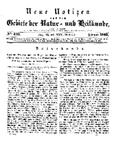 Neue Notizen aus dem Gebiete der Natur- und Heilkunde, 1843 (Bd. XXV, nr 12), Februar - No 540