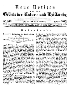 Neue Notizen aus dem Gebiete der Natur- und Heilkunde, 1843 (Bd. XXV, nr 14), Februar - No 542