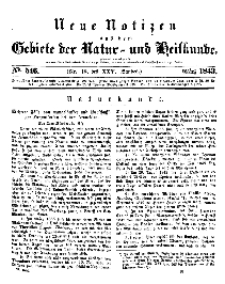 Neue Notizen aus dem Gebiete der Natur- und Heilkunde, 1843 (Bd. XXV, nr 18), März - No 546