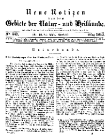 Neue Notizen aus dem Gebiete der Natur- und Heilkunde, 1843 (Bd. XXV, nr 19), März - No 547