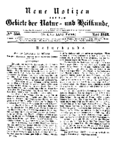 Neue Notizen aus dem Gebiete der Natur- und Heilkunde, 1843 (Bd. XXVI, nr 4), April - No 554