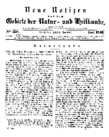 Neue Notizen aus dem Gebiete der Natur- und Heilkunde, 1843 (Bd. XXVI, nr 8), April - No 558