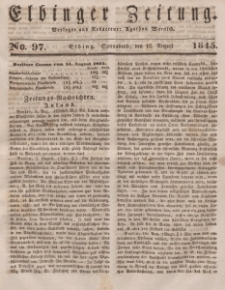 Elbinger Zeitung, No. 97 Sonnabend, 16. August 1845